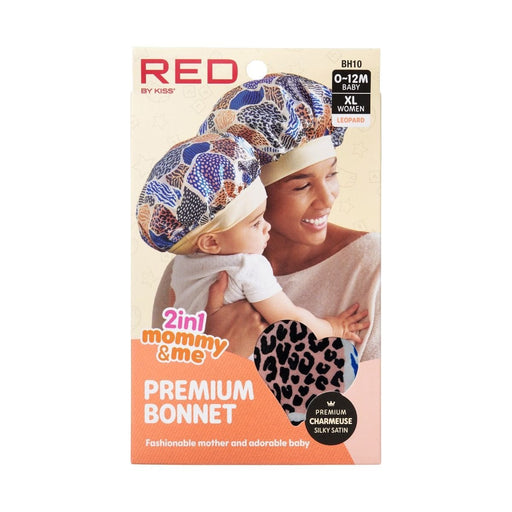 RED BY KISS | Mommy & Me Satin Bonnet Leopard BH10