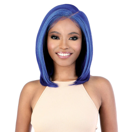 LS137 BLUE | Motown Tress HD Invisible 13X7 Synthetic Lace Front Wig