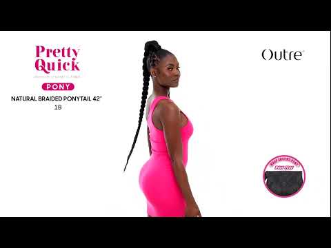 NATURAL BRAIDED FISHTAIL 42" | Outre Pretty Quick Wrap Synthetic Ponytail