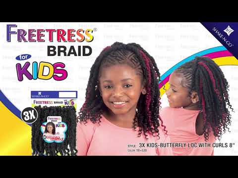 3X KIDS-BUTTERFLY LOC WITH CURLS 8" | Freetress Synthetic Crochet Braid
