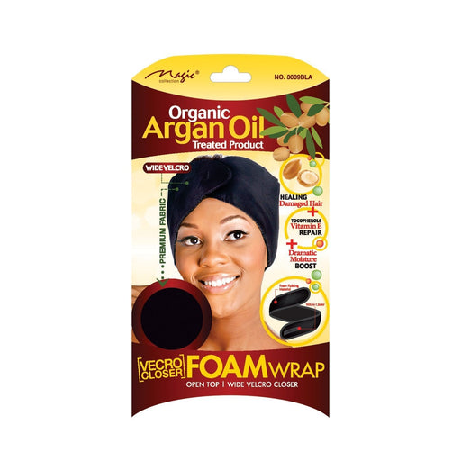 MAGIC | Organic Argan Oil Foam Wrap Velcro Closer Black 3009BLA | Hair to Beauty.