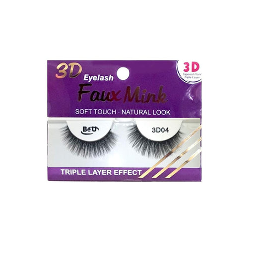 BE U | 3D Faux Mink Eyelashes 3D04 | Hair to Beauty.