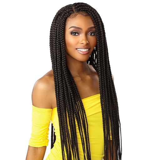 4X4 BRAIDED BOX BRAIDED X-LARGE 36″ | Cloud9 Synthetic Swiss Hand-Braided HD Lace Wig - Hair to Beauty.