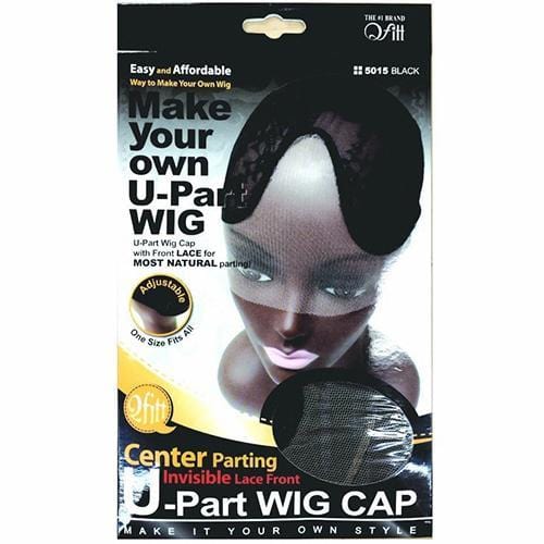 QFITT | Center Parting Invisible Lace Front Upart Wig Cap Black 5015 | Hair to Beauty.