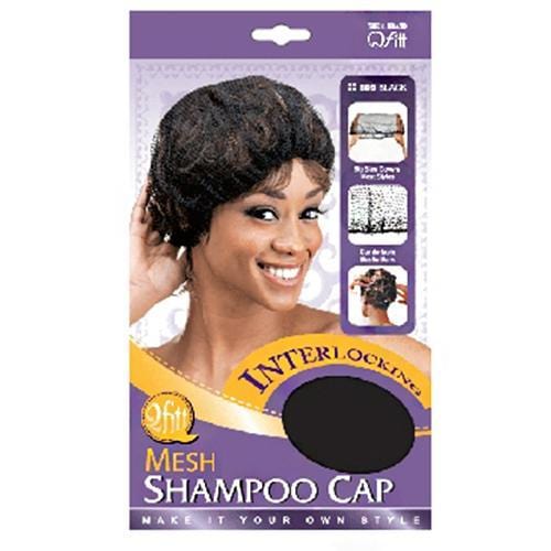 QFITT | Mesh Shampoo Cap Interlocking Elastic Band Big Size Covers Hair Black 509 | Hair to Beauty.