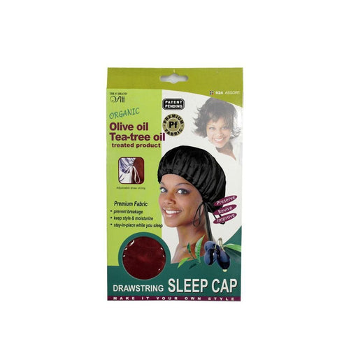QFITT | Organic Shea Butter & Olive Oil Treated Drawstring Sleep Cap | Hair to Beauty.