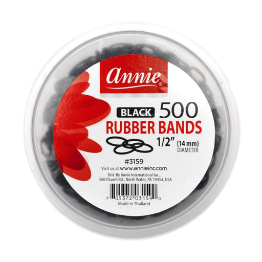 ANNIE | Rubber Band 500 Black with Jar - Hair to Beauty.