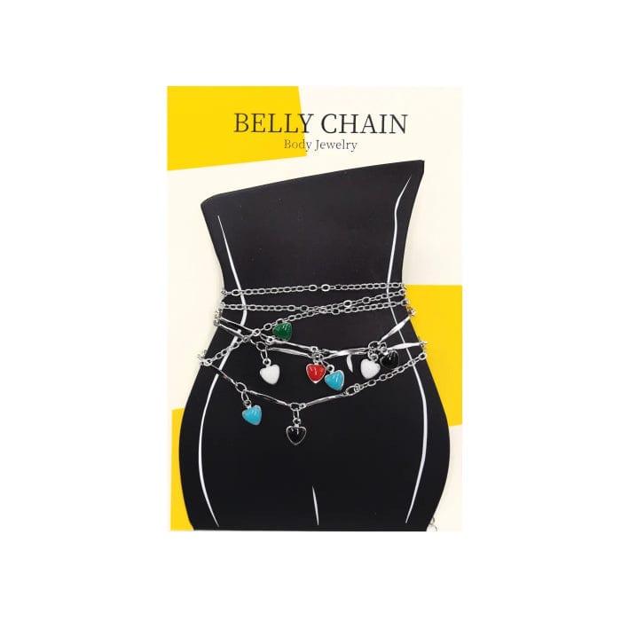 MAGIC | Belly Chain Jewelry Colorful Heart | Hair to Beauty.