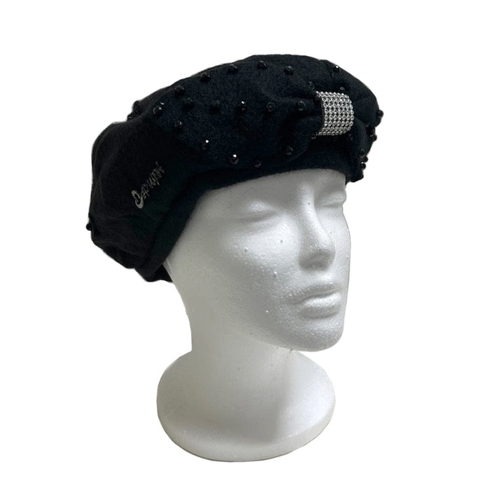 BE U | Wool Texture Ribbon Beret Hat