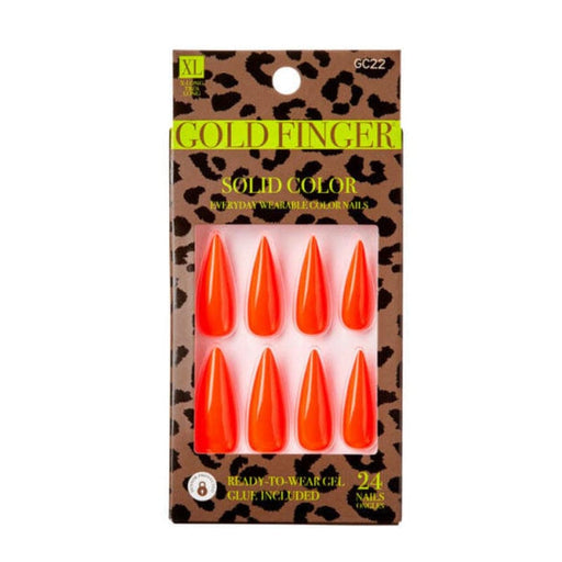 KISS | Gold Finger Solid Color Nails - Favor