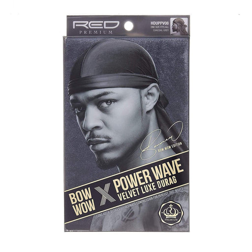 RED BY KISS | Bow Wow X Power Wave Velvet Luxe Durag Chacoal Grey | Hair to Beauty.