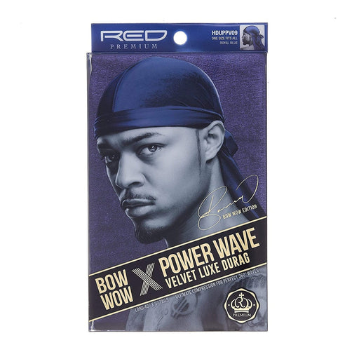 RED BY KISS | Bow Wow X Power Wave Velvet Luxe Durag Royal Blue | Hair to Beauty.