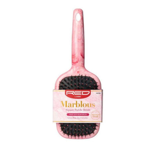 RED BY KISS | Marblous Square Paddle Brush with Boar HH26 | Hair to Beauty.