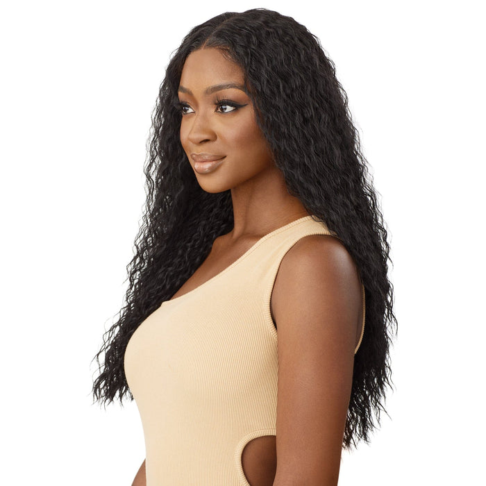HHB-PERUVIAN WATER WAVE 24" | Outre Human Hair Blend 5X5 Lace Closure Wig