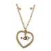 S0002 | Gold Cupid Hearts within Rhinestone Heart Necklace & Stud Earring Set | Hair to Beauty.
