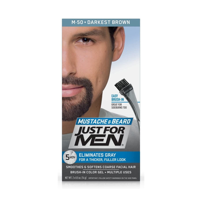 JUST FOR MEN | Mustache and Beard Brush-In Color Gel | Hair to Beauty.