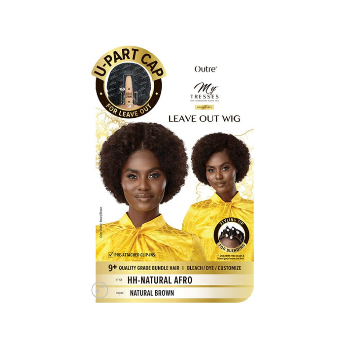 HH-NATURAL AFRO | Outre Mytresses Gold Unprocessed Human Hair Leave Out Wig | Hair to Beauty.