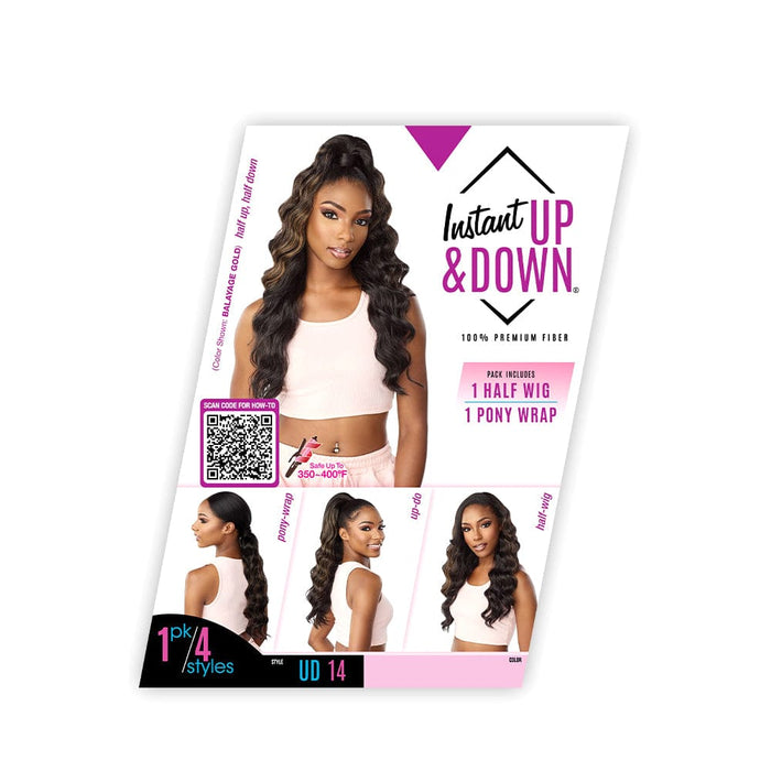 UD 14 | Sensationnel Instant Up & Down Synthetic Pony Wrap Half Wig - Hair to Beauty.