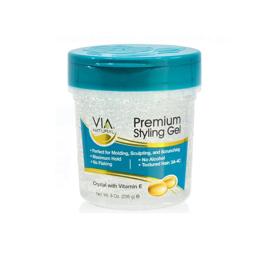 VIA NATURAL | Premium Styling Gel Crystal with Vitamin E 8oz - Hair to Beauty.