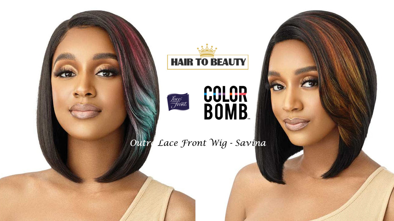 Outre Color Bomb Lace Front Wig (SAVINA) - Hair to Beauty Quick Review