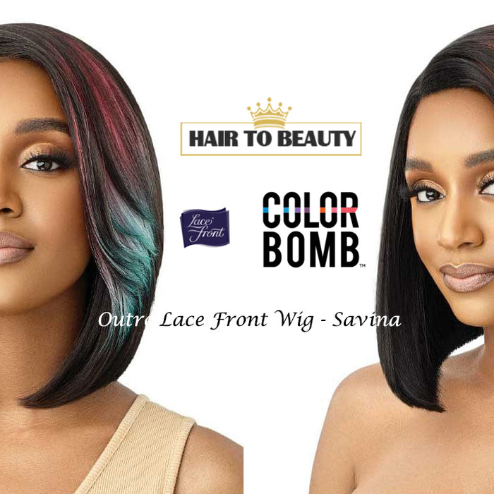 Outre Color Bomb Lace Front Wig (SAVINA) - Hair to Beauty Quick Review