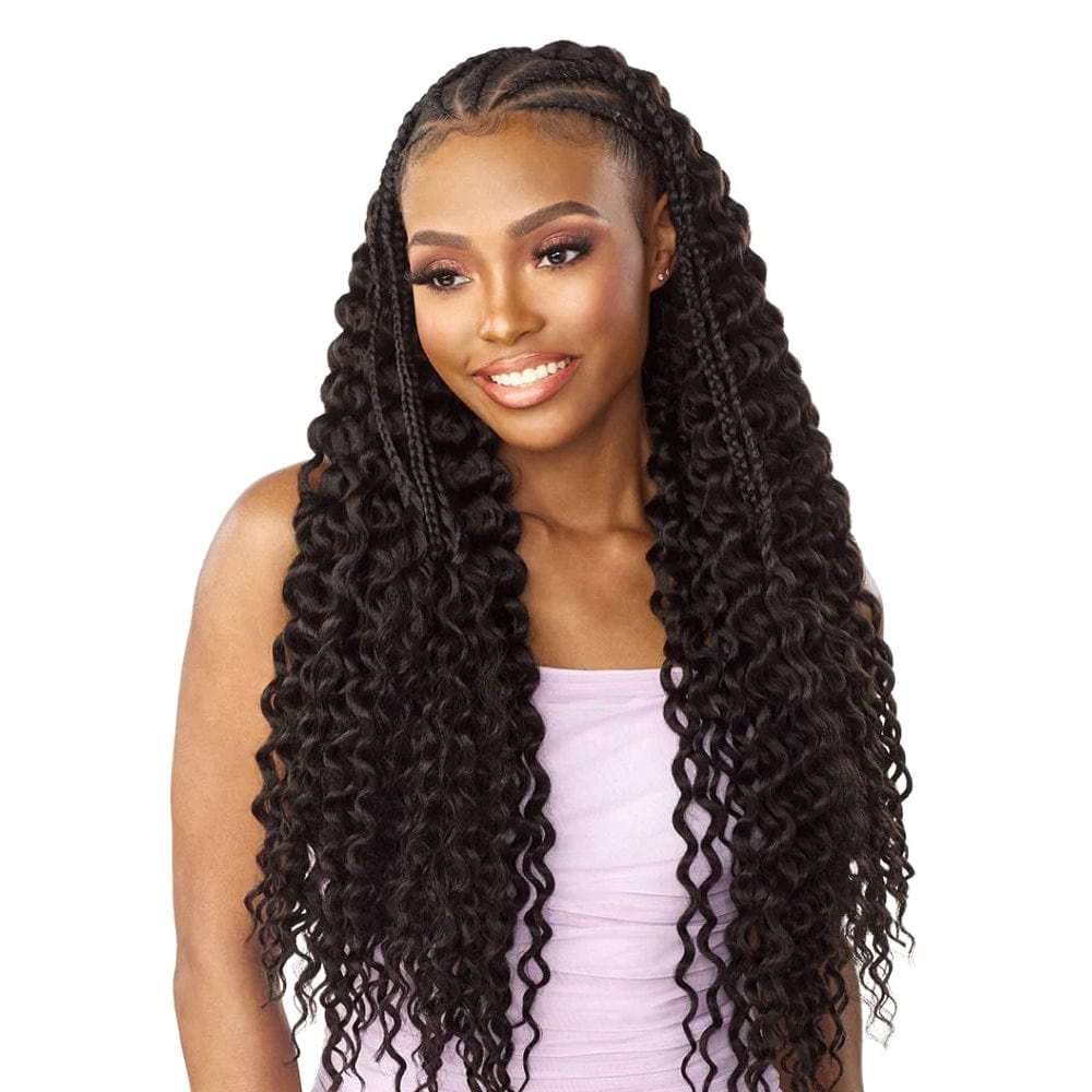 Crochet Braid U-Part Wig With Knotless Leave-Out (Outre Jerry Curl Hair) 