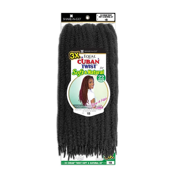 Freetress Equal Synthetic Braid - 3X CUBAN TWIST SOFT & NATURAL 22"