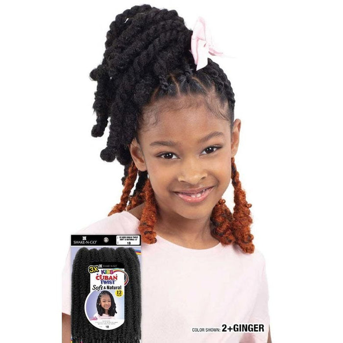 3X KIDS CUBAN TWIST SOFT & NATURAL 12" - FreeTress Equal Synthetic Braid