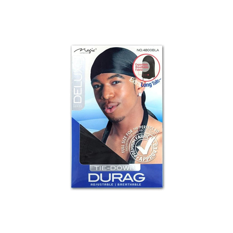 MAGIC | Deluxe Tie Down Durag Black