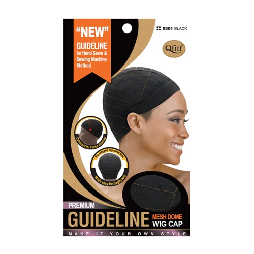QFITT - Guideline Mesh Dome Wig Cap 5301 Black