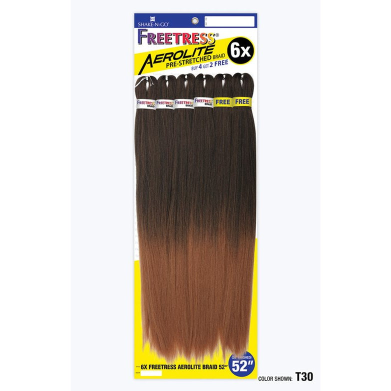 Freetress Synthetic Braid - 6X FREETRESS AEROLITE BRAID 52"