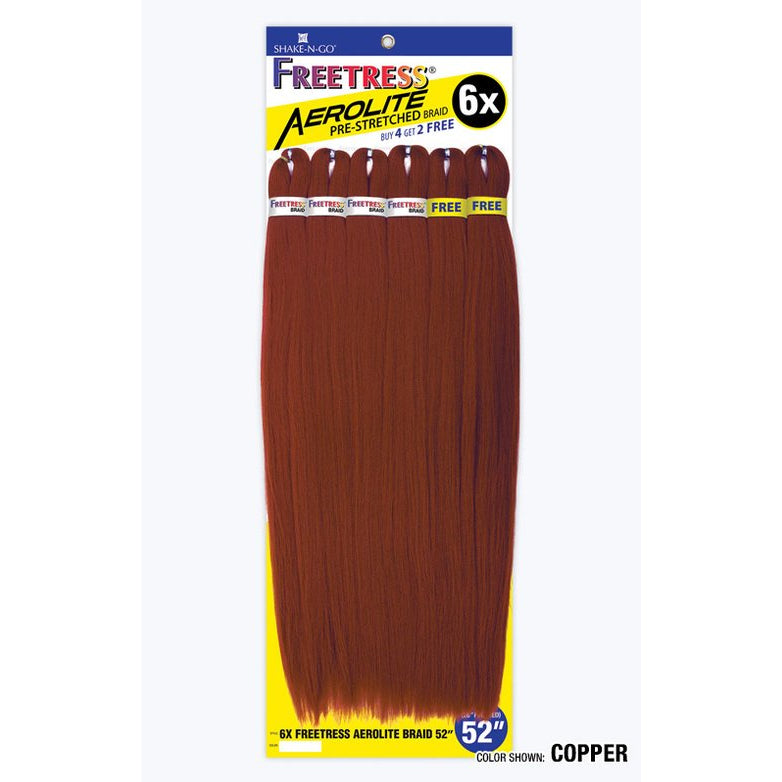 Freetress Synthetic Braid - 6X FREETRESS AEROLITE BRAID 52"