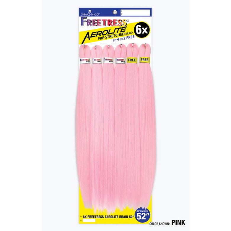 Freetress Synthetic Braid - 6X FREETRESS AEROLITE BRAID 52"