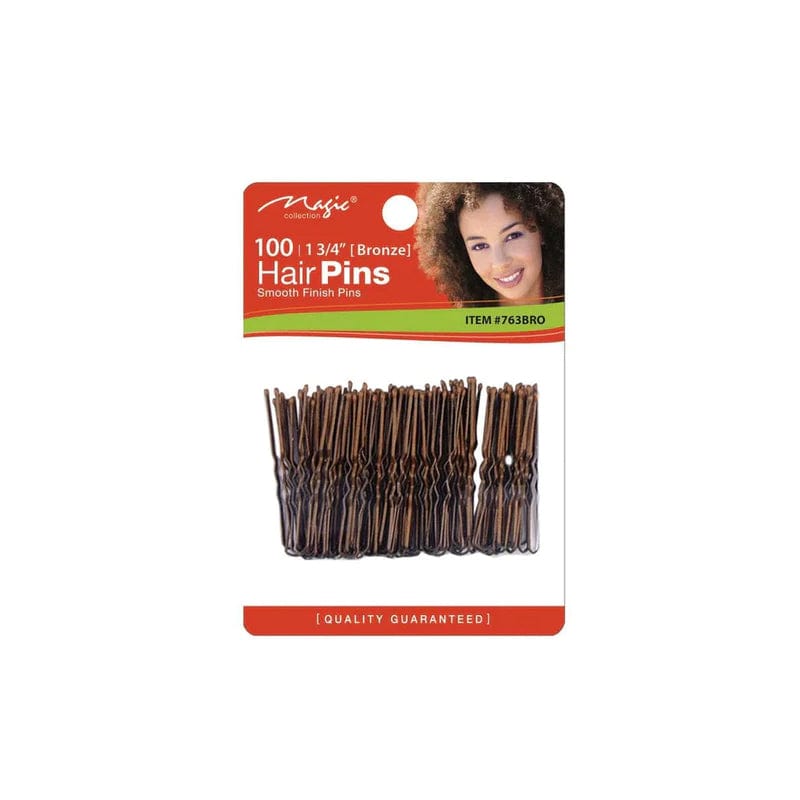 MAGIC - 100 Bronze Ball Tip Hair Pins 1 3/4"