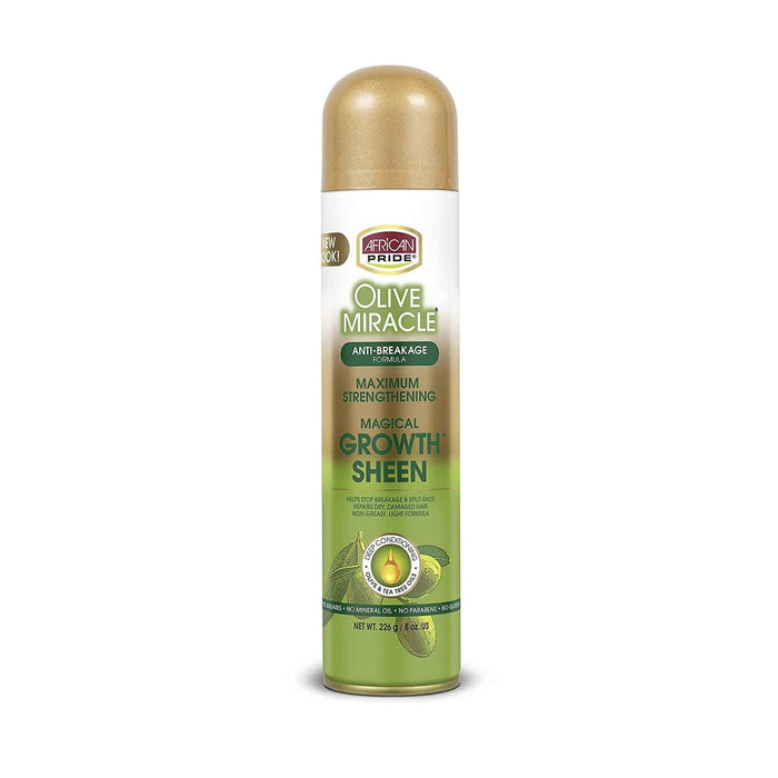 AFRICAN PRIDE | Olive Miracle Sheen Spray 8oz | Hair to Beauty.