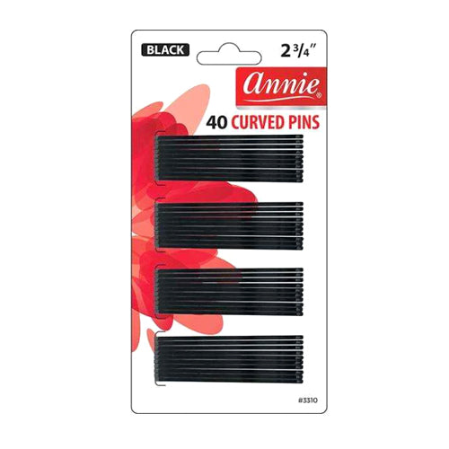 ANNIE - Curved Pins 2 3/4" 40Ct Black #3310