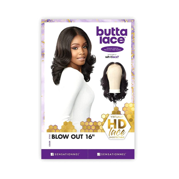 BLOW OUT 16″ | Sensationnel Butta Lace Human Hair Blend HD Lace Front Wig