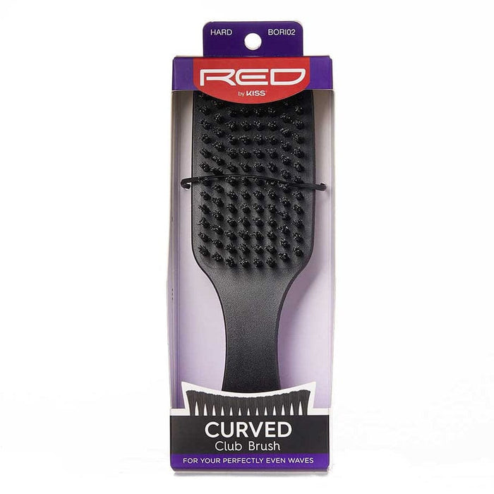 RED BY KISS | Injection Boar Curved Club Hard Brush BORI02