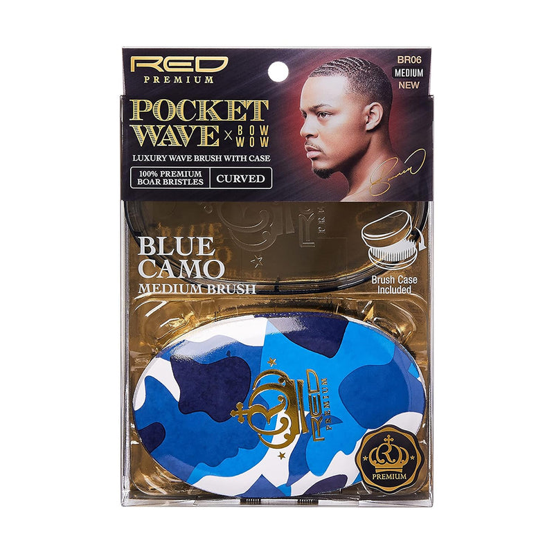 RED PREMIUM - Pocket Wave Boar Brush with Case