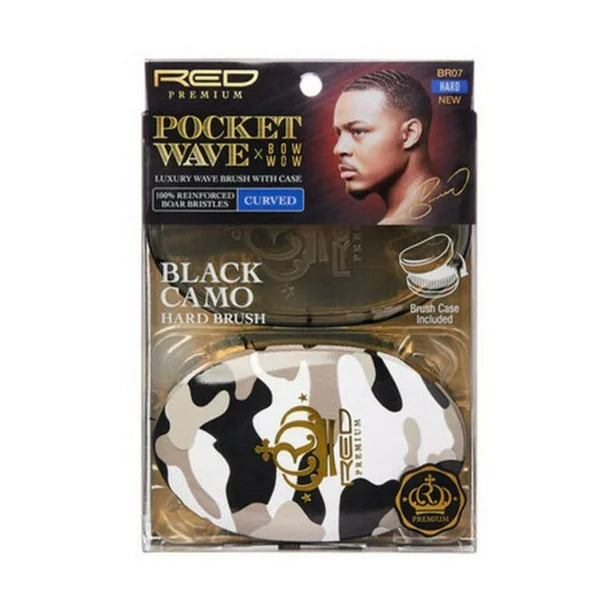 RED PREMIUM - Pocket Wave Boar Brush with Case