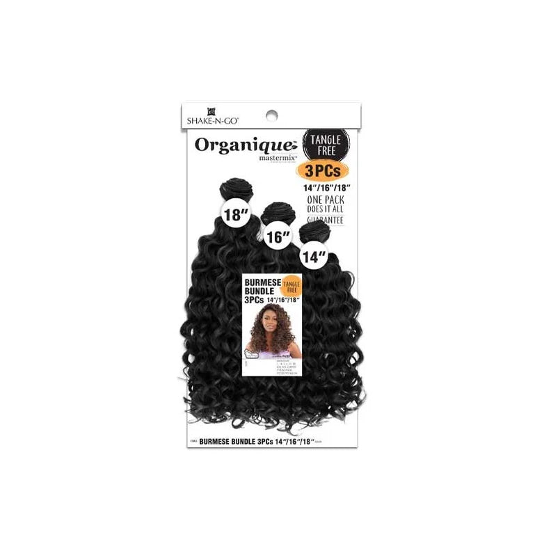 Shake-N-Go Organique Mastermix Synthetic Weave - BURMESE BUNDLE 3PCS 14" 16" 18"