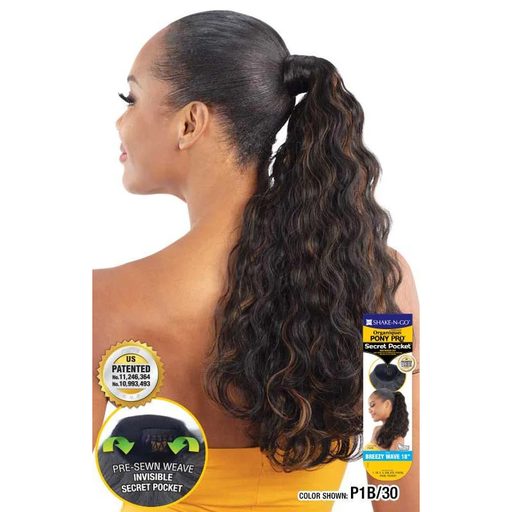 Shake N Go Organique Pony Pop Synthetic Ponytail - BREEZY WAVE 18"