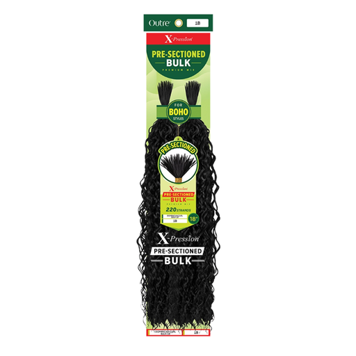 Outre X-Pression Pre-Sectioned Bulk Braid - DOMINICAN CURL BULK 18"