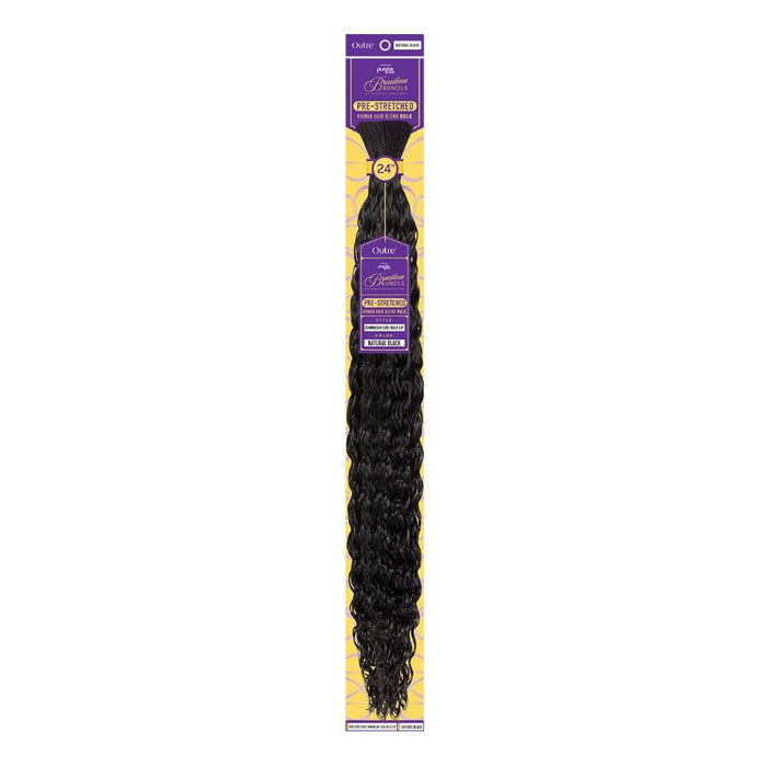 DOMINICAN CURL BULK - Outre Purple Pack Human Hair Blend Pre-stretched Braid