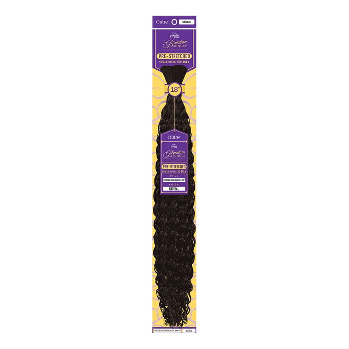 DOMINICAN CURL BULK - Outre Purple Pack Human Hair Blend Pre-stretched Braid