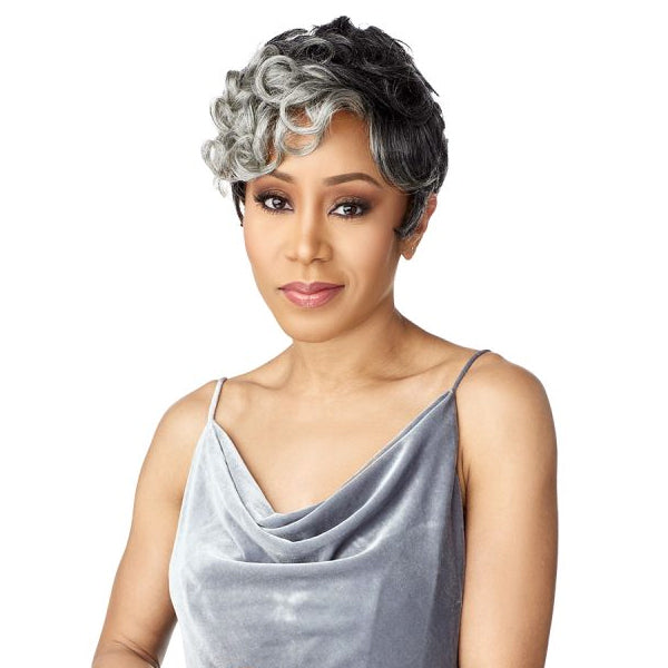 Sensationnel Empire Salt & Pepper Human Hair Wig - FLORA