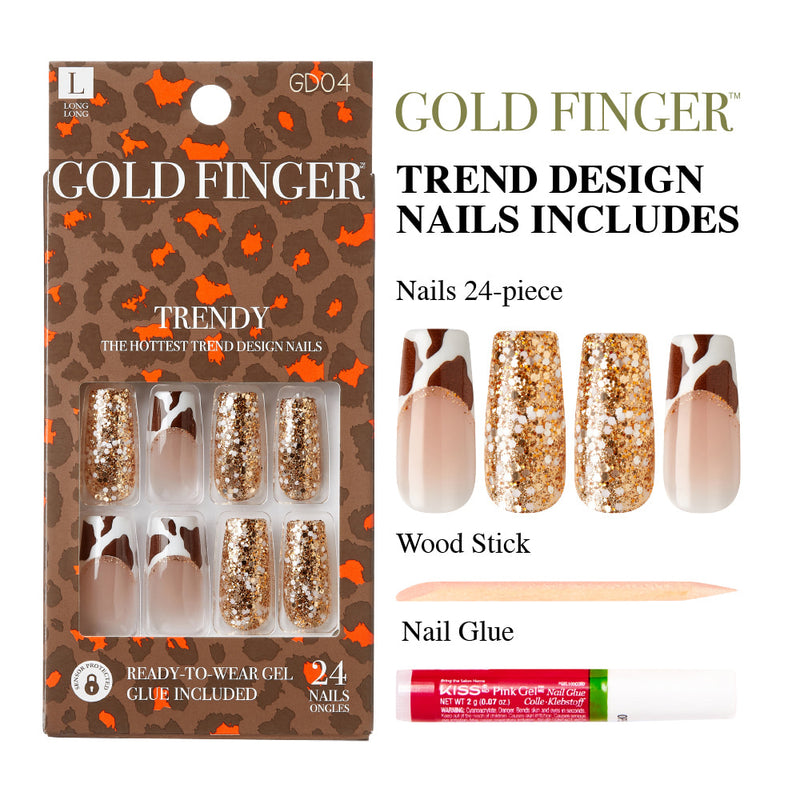 KISS - Gold Finger Trendy Nails Totally Got This GD04