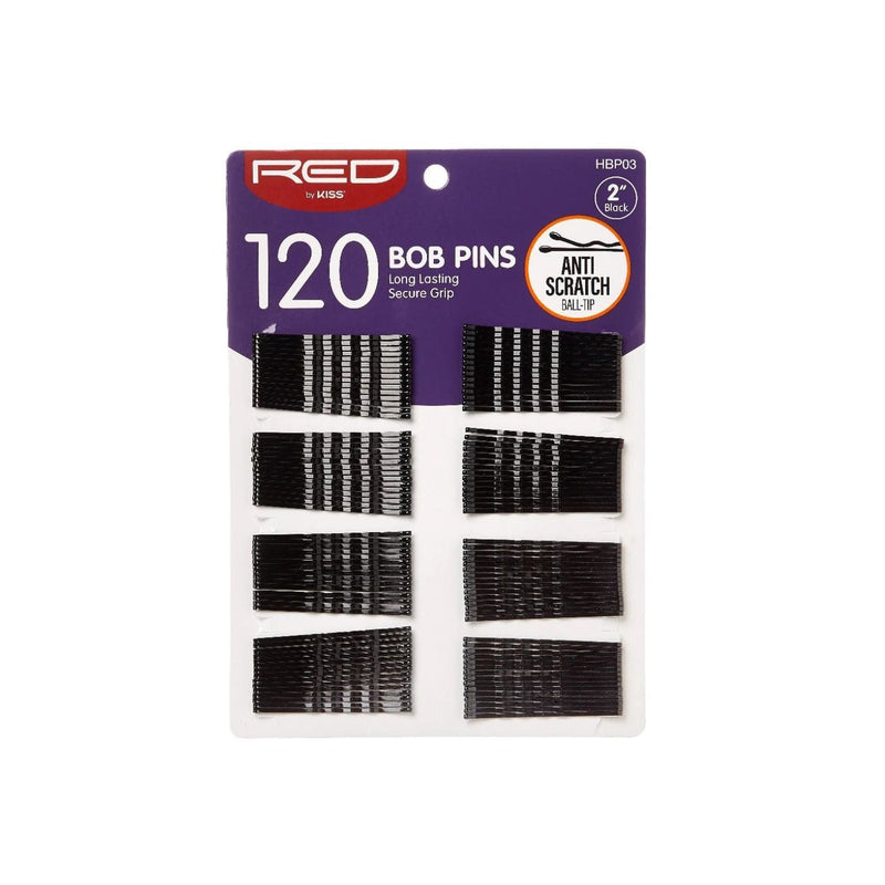 RED BY KISS | 120 Bob Pins 2" Black
