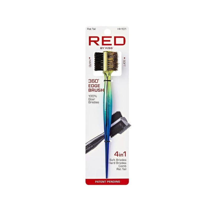 RED BY KISS - 4-in-1 360° Edge Brush with Rat Tail HH101