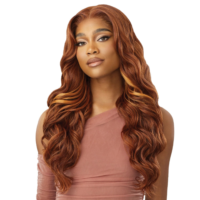 Outre Human Hair Blend 5X5 Lace Closure Wig - HHB-GLAM CURLS 24"